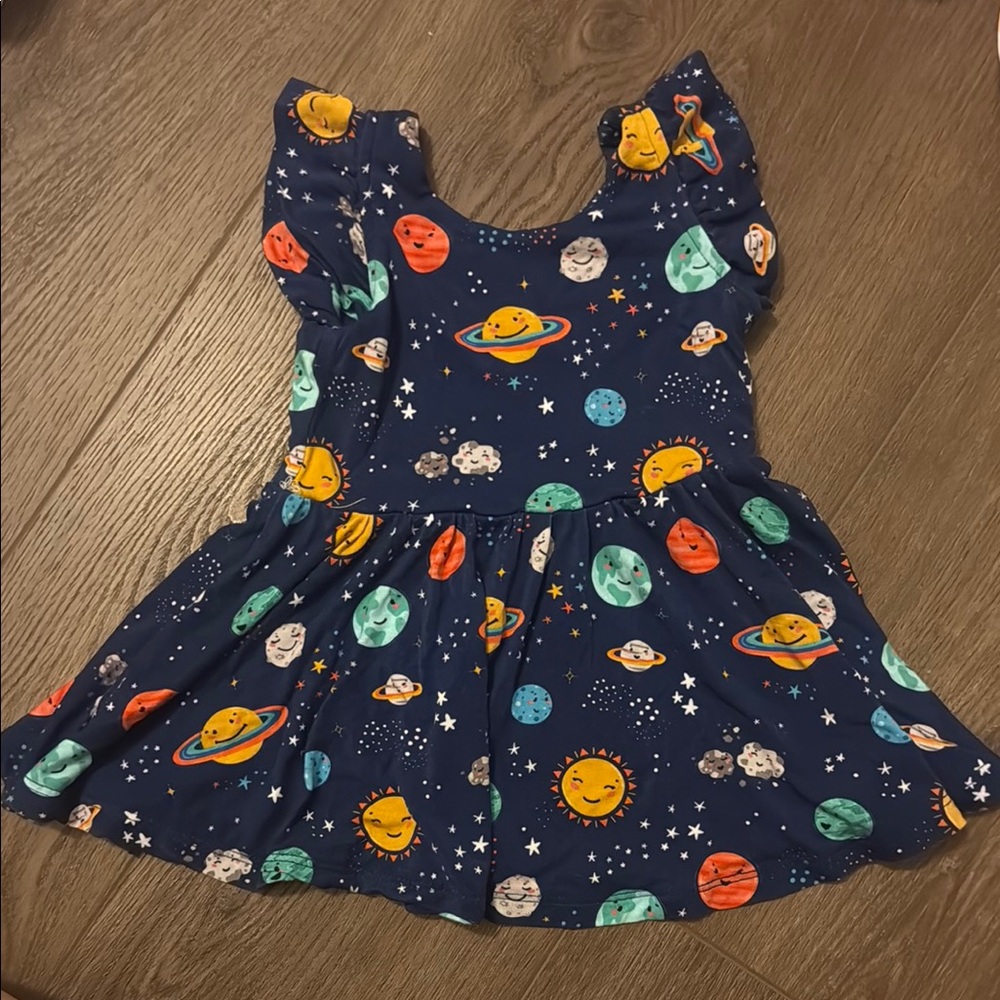 Macaron + Me bamboo Space-Themed Dress